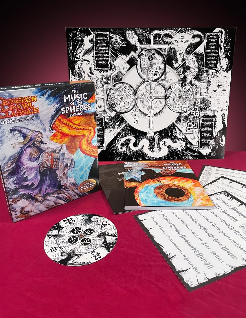 Goodman Games Dungeon Crawl Classics #100: The Music of The Spheres is Chaos - Boxed Set,Black