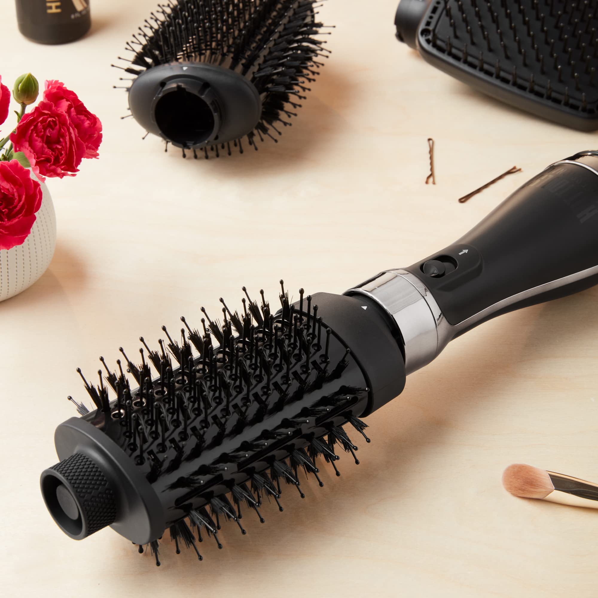 Hot Tools Pro Artist Black Gold Detachable One Step Volumizer and Hair Dryer | Pro Drying & Styling (Medium)