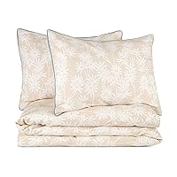 Novogratz By Utica Daisy Bloom 144 Thread Count 100% Cotton Percale Fun, Soft, Cozy, Easy Care, Vibrant Floral Pattern Printed Comforter Set, White, Full/Queen