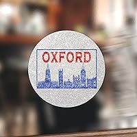 50 Pcs United Kingdom Oxford Skyline Vinyl Stickers Skyline Building Sticker Graphic Hometown Peel and Stick Sticker Labels Decal for Water Bottle Car Cup Computer Guitar Skateboard 4inch