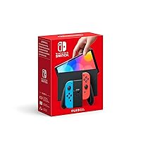 Nintendo Switch (OLED Model) - Neon Blue/Neon Red (Renewed)