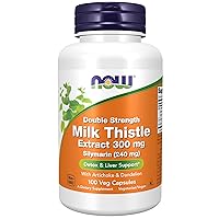 Supplements, Silymarin Milk Thistle Extract 300 mg with Artichoke and Dandelion, Double Strength, Supports Liver Function*, 100 Veg Capsules