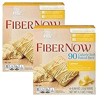 Fiber Now 90 Low Calorie Lemon Brownie bars, 6 ct (2 Boxes) Simplycomplete Bundle For Kids Snack, Value Pack Snacking at Home Gym Hiking School Office or with Friends Family