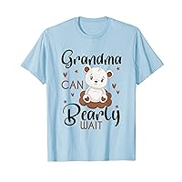 Grandma Can Bearly Wait Baby Shower Bear Design Pregnancy T-Shirt