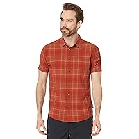 Flylow Men's Anderson Plaid Button-Up Shorts Sleeve UPF Shirt for Travel & Casual Wear