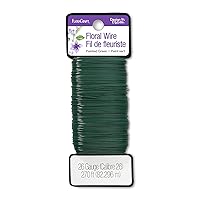 FloraCraft 26 Gauge Floral Paddle Wire 270 Feet Green