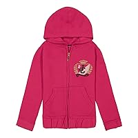 Juicy Couture Girls' Hooded Long Sleeve Fleece Sweatshirt, Full-Zip and Pullover Hoodie, Pockets & Ribbed Cuffs