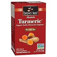 Bravo Teas & Herbs Tumeric Tea, Caffeine Free, 20 Tea Bags (PL689535)