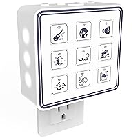 Plug in White Noise Sound Machine with Adjustable Kids Night Light for Sleeping, 9 Non-Looping Sounds, Timer, Volume Control & Headphone Jack | Portable Noise Maker for Adults & Baby, Home, Office