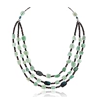 $330Tag Turquoise Jade Silver Certified Navajo Native 3 Strand Necklace 371054432708 Made by Loma Siiva