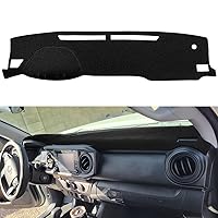 Dash Cover Mat Custom Fit for Toyota Tacoma 2016-2023, Dashboard Cover Pad Carpet Protector (Black) F94