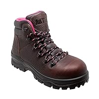 Ad Tec 6in Women Certified Safety Work Boots - Waterproof Grain Oiled Leather with Composite Toe