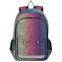ALAZA Rainbow Zebra Stripe Backpack Bookbag Laptop Notebook Bag Casual Travel Daypack for Women Men Fits15.6 Laptop