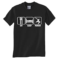 EAT Sleep Parkour Black T Shirt