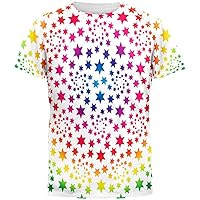 Old Glory Rainbow Star Swirls All Over Adult T-Shirt - X-Large