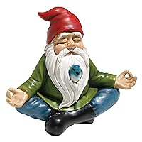Design Toscano QM13097 Zen Garden Gnome Indoor/Outdoor Statue Lawn Ornament, 9 Inches Wide, 5 Inches Deep, 8 Inches High, Full Color Finish