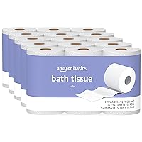Amazon Basics 2-Ply Toilet Paper 5 Packs, 6 Rolls per pack (30 Rolls total) (Previously Solimo)