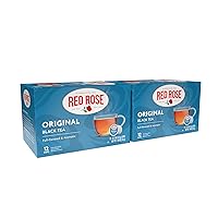 Red Rose Original Full Flavored Black Tea Specially Blended Strong Black Tea with 12 Individual Single Serve K-Cups (Pack of 2) Contains Caffeine Brew Hot/Cold Original Black Tea