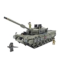 General Jim's Military Themed WW2 Building Blocks Tank Sets for World War 2 Brick Building Enthusiats (Leopard Heavy Tank)