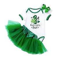 Baby Toddler Infant Girls Baby Clothes Short Sleeve Letter Prints Romper + Mesh bow skirt + headband set dresses