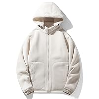 Flygo Women Winter Hoodies Zip Up Fleece Sherpa Lined Warm Sweatshirts Jacket