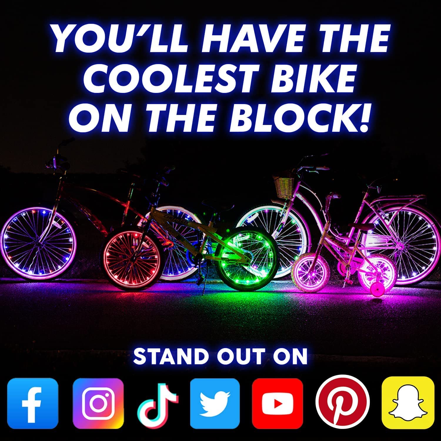 Activ Life LED Bike Wheel Lights with Batteries Included! Get 100% Brighter and Visible from All Angles for Ultimate Safety & Style (1 Tire Pack)