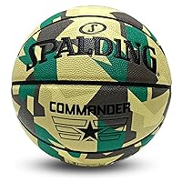 Spalding Commander Poly Series, Premium Rubber Indoor and Outdoor Basketball, Size 7