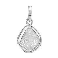2.50 CTW Natural Diamond Polki Solitaire Pendant 925 Sterling Silver Platinum Plated Slice Diamond Jewelry
