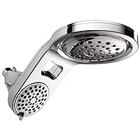 DELTA FAUCET 58580-25-PK HydroRain 5-Setting Two-in-One Shower Head Combo, 2.5 GPM Water Flow, Chrome