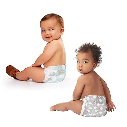 The Honest Company Clean Conscious Diapers | Plant-Based, Sustainable | Above It All + Pandas | Club Box, Size Newborn, 76 Count
