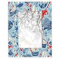 Marine Fish Boat 11x14 Picture Frame High Definition Acrylic Photo Frame Wall Mounting Picture Frames for Tabletop & Wall Display Home Decor Collage Family Office Baby Photos Gallery Decor