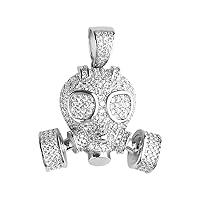 925 Sterling Silver 3D Gas Mask