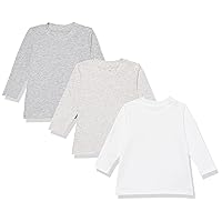 Amazon Essentials Unisex Babies' Organic Cotton Long Sleeve T-Shirt (Previously Amazon Aware), Pack of 3