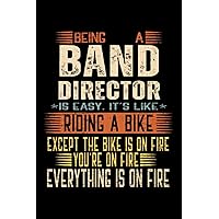 Band Director Notebook: Notebook gift to Band Director | 6 x 9 inches lined notebook with Date and Days | 110 pages (French Edition)