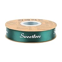 Christmas Ribbons for Gift Wrapping Double Face Satin Ribbon Roll,Party Decor, Bouquet Packaging,Holiday,Wedding,Birthday,Valentine's Day Green