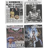Melody Jane Dolls Houses Dollhouse Queen Elizabeth II Royal Headline Newspapers Posters 1:12 Accessory