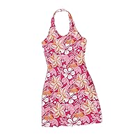 Summer Dresses for Women 2022 Floral Print Halter Dress Dresses for Women (Color : Multicolor, Size : X-Small)