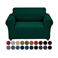 Joccun Stretch Chair Couch Cover,1-Piece Sofa Slipcover Spandex Jacquard Fabric Sofa Covers with Elastic Bottom,Washable Furniture Protector for Dogs,Cats,Kids(Armchair,Hunter)