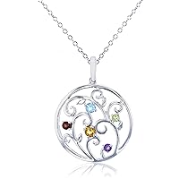 Sterling Silver Rhodium 2.0-2.5mm Round Multicolor Flower in Circle 18