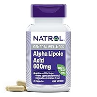 Natrol, Alpha Lipoic Acid Capsules, Antioxidant Protection Supplement, 600 mg, 30 Count
