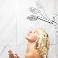 Veken Filtered Shower Head with Handheld, Adjustable 9 Spray Modes Rain Heads, Detachable High Pressure Rainfall Showerhead, 10 Layer Filters for Hard Water, and 70 Inchs Long Hose Extension (Chrome)