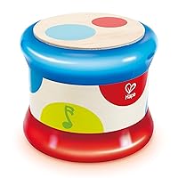 (Baby Drum) - Hape Baby Drum Colourful Rolling Drum Musical Instrument Toy For Toddlers, Rhythm & Sound Learning, Battery Powered (E0333)