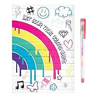 3C4G THREE CHEERS FOR GIRLS It's Lit! Graffiti Light Up Journal & Pen - Light Up LED Kids Journal for Girls, Tweens & Teens - Girls Journal Set with Rainbow Ink Pen - Girls Diary for Ages 6-8-10-12-14