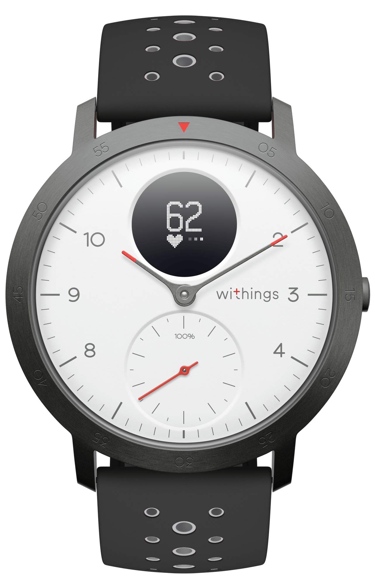 Withings Steel HR Sport - Multisport hybrid Smartwatch, connected GPS, heart rate, fitness level via VO2 max, activity and sleep tracking, notifications