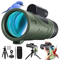 2024 New 80X100 HD Monoculars for Adults High Powered with Smartphone Adapter and Tripod,Monocular Telescope for Adults,Monoculars for Bird Watching