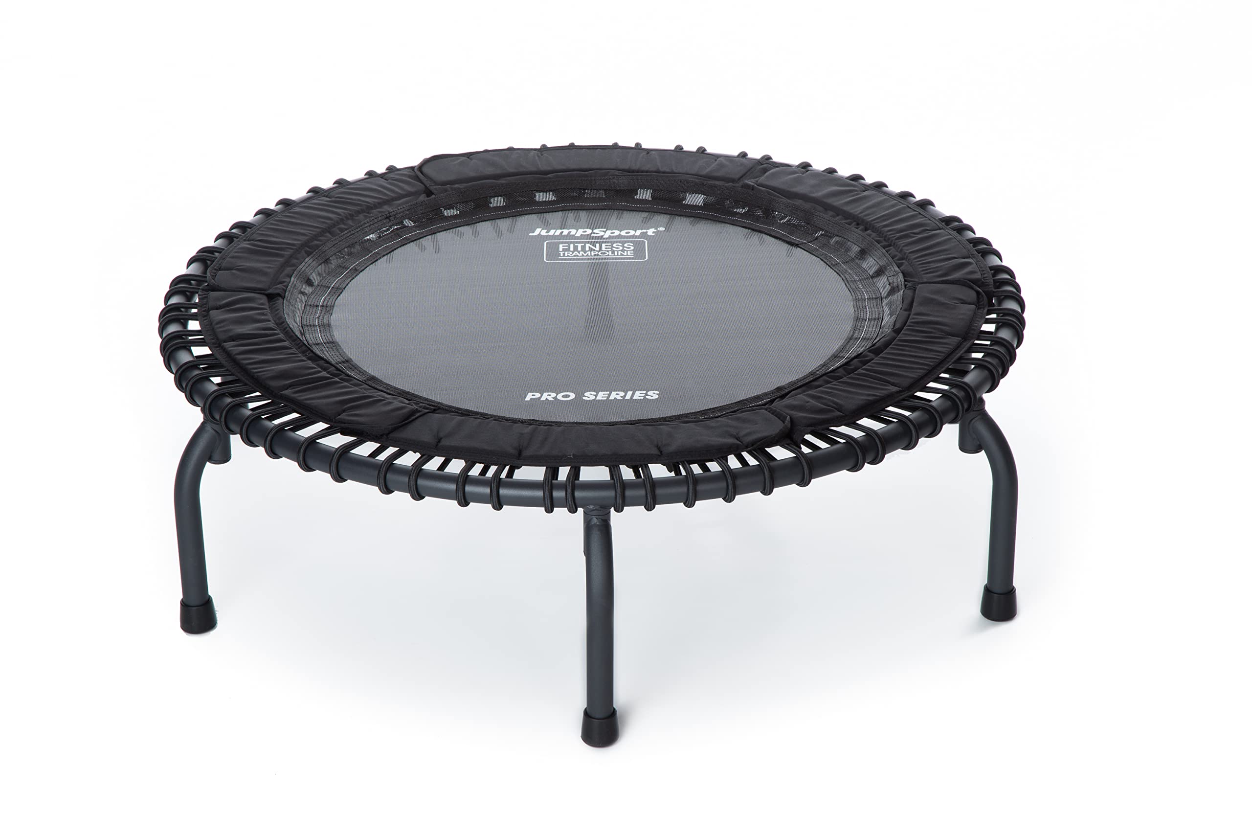 JumpSport 550f/570 PRO Large Diameter Heavy Duty Fitness Trampoline, 44-inch | Extra Firm Bungees with 7 Settings | 325 lb Wt. Rating | Extended 60-Day Free Streaming Trial