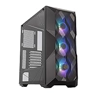 Cooler Master MasterBox TD500 Mesh Airflow ATX Mid-Tower with Polygonal Mesh Front Panel, Crystalline Tempered Glass, E-ATX up to 10.5