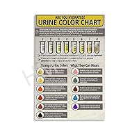 DFHEJG Hospital Examination Department Poster Urine Hydration Chart Art Poster (7) Canvas Painting Posters And Prints Wall Art Pictures for Living Room Bedroom Decor 20x30inch(50x75cm) Unframe-style