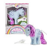 My Little Pony, 40th Anniversary 4-Inch Blue Belle, Original 1983 Collection, Long, Brushable Mane and Tail, Action Figure, Great for Kids, Toddlers, Girls, Ages 4+