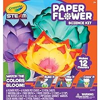 Crayola Paper Flower Science Kit, Color Changing Flowers, Gift for Kids Ages 7, 8, 9, 10